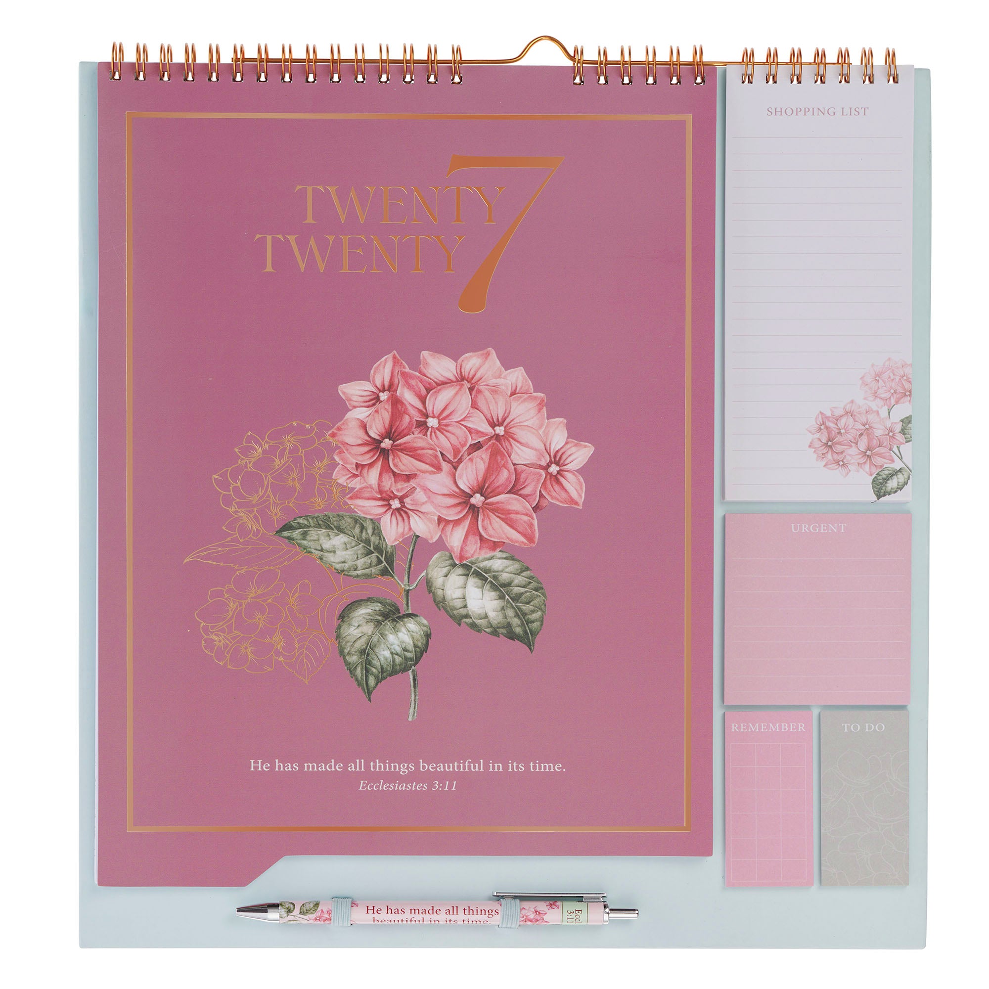2027 Wall Calendar: Twenty Twenty 7, He Has Made (Includes Pen, Memo Pad & 3 Sets of Sticky Notes, all 30 Sheets each)
