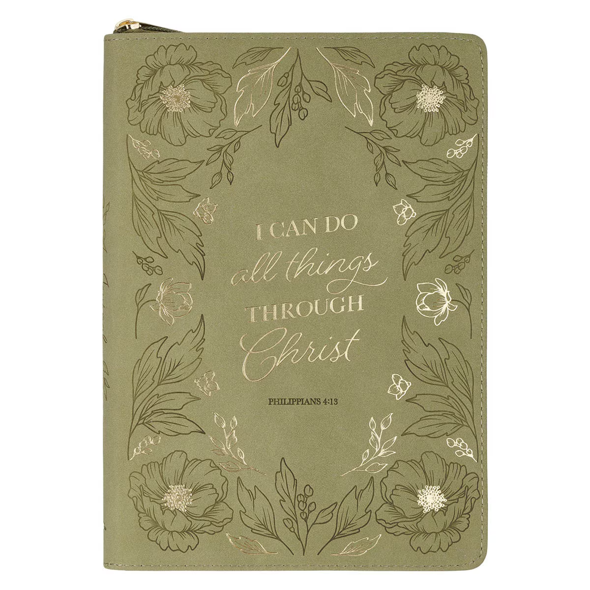 Journal: Classic Zip, Green, I Can Do All Things Phil. 4:13