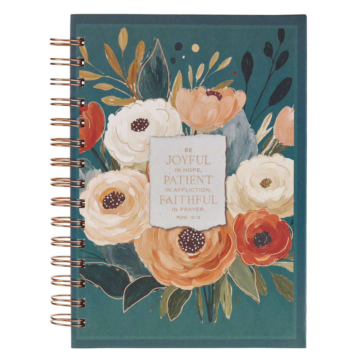 Journal: Multi-color Floral Joy Patient Faithful Rom. 12:12