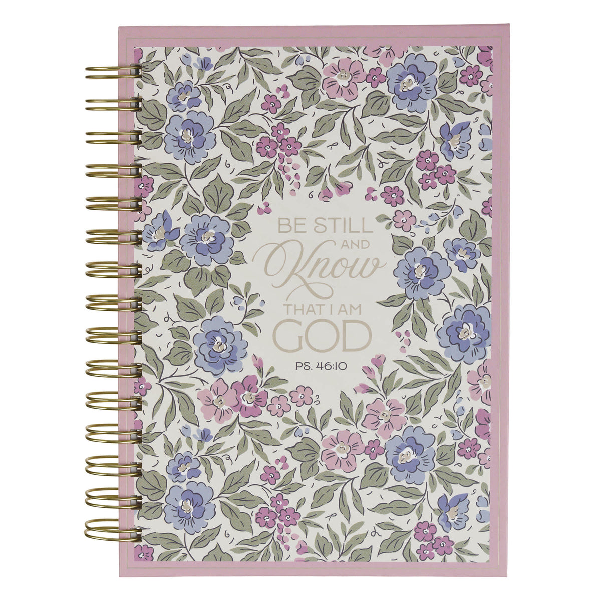 Journal: Purple Floral Be Still and Know Ps. 46:10