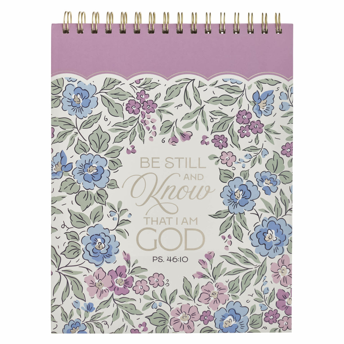 Notepad: Purple Floral Be Still and Know Ps. 46:10