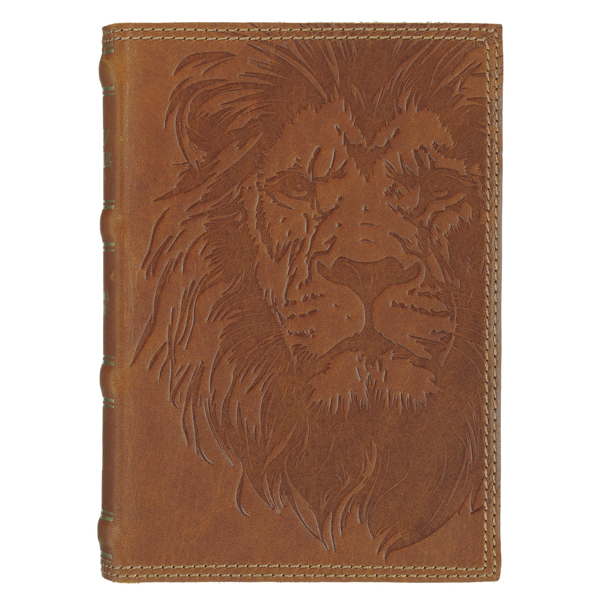 KJV Bible Compact Leather Brown Lion