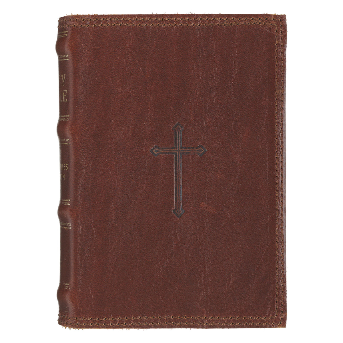 KJV Bible Pocket Leather Brown Cross