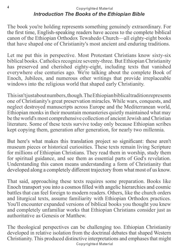 The Complete Ethiopian Bible in English (Extra-Large Print 17-Point Font, Illustrated) Includes Missing Apocrypha, Book of Enoch, Ezras, Jubilees, Meqabya (22 books ONLY)
