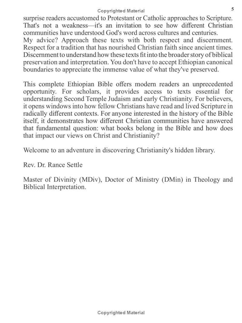 The Complete Ethiopian Bible in English (Extra-Large Print 17-Point Font, Illustrated) Includes Missing Apocrypha, Book of Enoch, Ezras, Jubilees, Meqabya (22 books ONLY)